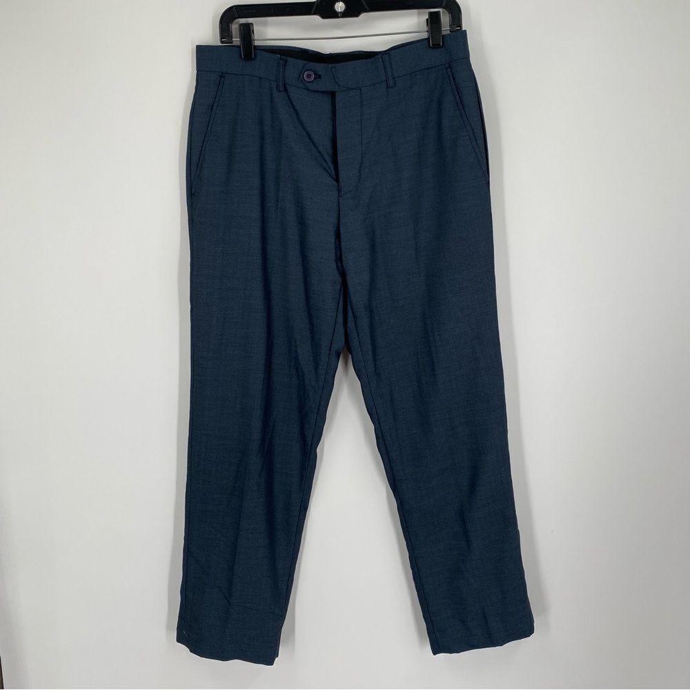 Ideal Men’s Blue Dress Pants with Straight Leg Cut 38R/32